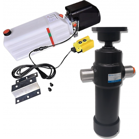 Siłownik hydrauliczny skok 700 agregat 24V KPL